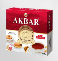 Чай АКБАР 100*2г черный байховый цейлонский Limited Edition 1*6