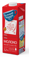 Молоко БОЛЬШАЯ КРУЖКА 3,2% 0,98л 1*12 код 863