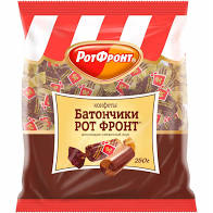 Батончик РОТ-ФРОНТ 250г шоколадно-сливочный 1*10