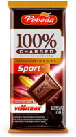 Шоколад ПОБЕДА Чаржед Спорт100г Горький 1*10
