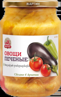 Овощи печеные МАРТИН 680г/720 Помидоры, баклажаны, перцы 1*8