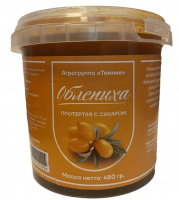 Ягода протертая АГРОГРУППА ТЕМНИК 450г облепиха с сахаром пл/б 1*12