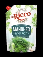 Майонез МИСТЕР РИККО 375г 50% Майонез Укроп д/пак 1*12