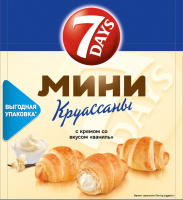 Круассан-мини 7ДНЕЙ 105г c кремом со вкусом ваниль 1*18