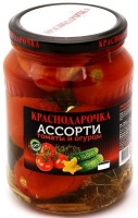 Ассорти КРАСНОДАРОЧКА 670г огурцы-томаты ст/б 1*8