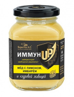 Мед Берестов А.С. ИммунUP 200г с лимоном, имбирём и кедровой живицей натур цветочный полифлорный 1*6