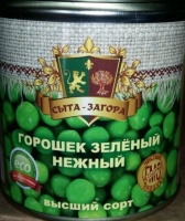 Горошек зеленый СЫТА ЗАГОРА 425мл в/с ГОСТ ж/б 1*24