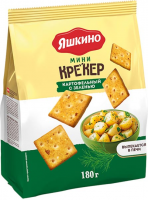 Крекер мини ЯШКИНО картофельный с зеленью 180г 1*16 код.РВК373