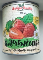 Клубника ДОБРОВИТА 850мл в легком сиропе ж/б 1*12