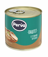 Паштет PERVA 250г с гусиной печенью ключ 1*15