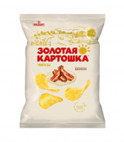 Чипсы ЗОЛОТАЯ КАРТОШКА 120г Бекон 1*20