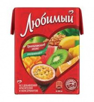 Напиток сокосодержащий ЛЮБИМЫЙ 0,2л тропический микс т/пак 1*27 код.340032583