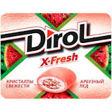 Резинка жевательная DIROL X-Fresh 16г арбузный лед 1*12