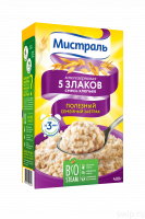 Хлопья МИСТРАЛЬ 400г Смесь 5 злаков 1*12