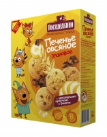 Печенье ПОСИДЕЛКИНО 130г овсяное с шоколадными кусочками и бананом 1*7