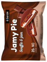 Печенье ЕБАТОН Jamy Pie Souffle and Jam 60г Шоколадный крем 1*9