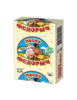 Масло ФЕДОРЫЧ Крестьянское 72,5% 180г Сладко-сливочное 1*24