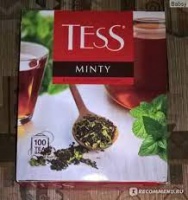 Чай TESS MINTY 100*1,5г черный c доб 1*9 код1663-09