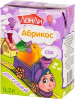 Сок ДОНДИ 0.2л абрикосовый восстановленный осветленный детский 1*27
