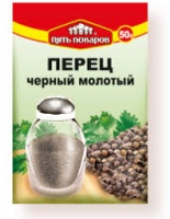 Перец ПЯТЬ ПОВАРОВ 50г черный молотый 1*30 код К-301