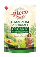 Майонез МИСТЕР РИККО 400мл 67% с маслом Авокадо Organic д/пак 1*12 код.140-375