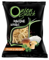Снеки картофельные ONION SNACK Луковые кольца 40гр грибы со сметаной 1*22