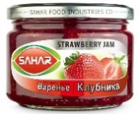 Варенье SAHAR 390г клубничное ст/б 1*12