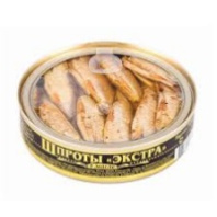 Шпроты ВКУСНЫЕ КОНСЕРВЫ 160г экстра прозрачная крышка 1*16