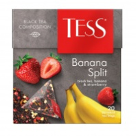 Чай TESS 20*1,8г черный клубника-банан код1145-12-А1