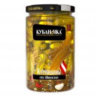 Корнишоны КУБАНОЧКА 360г По-венски ст/б 1*12