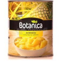 Ананас BOTANICA 850мл кусочки в сиропе ж/б 1*24