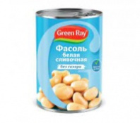 Фасоль ГРИН РЭЙ 425мл белая сливочная крупная 1*12