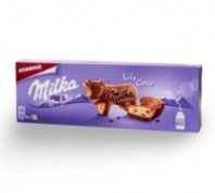 Пирожное MILKA Lila Cake 140г с кусочками молочного шоколада и бисквит с какао 1*16