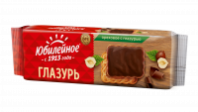 Печенье ЮБИЛЕЙНОЕ 116г ореховое с глазурью 1*60