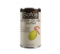 Оливки SOFOS 280г фаршированные пастой из креветок 1*12 
