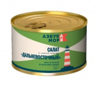 Салат из морской капусты АЗБУКА МОРЯ 220г №6 1*24