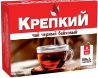 Чай Крепкий 100*2г черный 1*28 