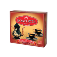Чай БОДРОСТЬ 100*1,5г Классический черный мелкий 1*12