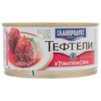 Тефтели ГЛАВПРОДУКТ 325г в томатном соусе 1*12
