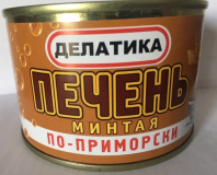 Печень минтая ДЕЛАТИКА По приморски 230г ж/б 1*48