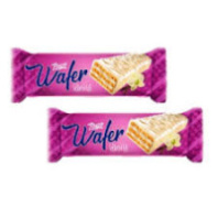 Вафли WAFER в белой шоколадной глазури с ванильной начинкой 30г 1*24
