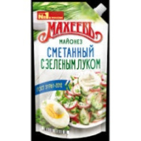 Майонез МАХЕЕВЪ 380г 50,5% Сметанный с зеленым луком д/пак 1*20