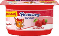 Творог РАСТИШКА 3,5% 110г Клубника обогащенный 1*8