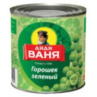 Горошек зеленый ДЯДЯ ВАНЯ 400г ж/б 1*12