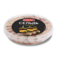 Сельдь ГУРМАН 380г Подкопченая кусочки в масле с дымком 1*6