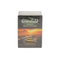 Чай GREENFIELD Rich Ceylon 20*2г черный цейлонский в пирамидках 1*8 код0898-08