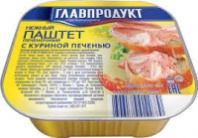 Паштет ГЛАВПРОДУКТ 95г печеночный нежный с куриной печенью 1*32