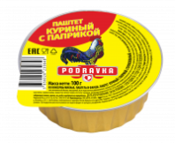 Паштет PODRAVKA 100г куриный с паприкой 1*16