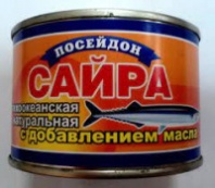 Сайра ПОСЕЙДОН 230г №6 натуральная с д/м ж/б 1*48 К883