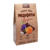 Суфле МЕДОФЕТЫ 150г Ассорти с йогуртом курагой черносливом и медом в шоколадной глазури 1*20